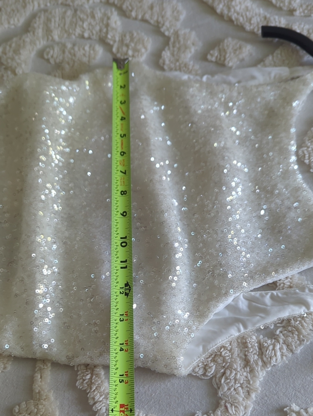 Anthropologie Mare Mare White Sequin Mini Dress NEW NWT Size XS - Picture 11 of 13